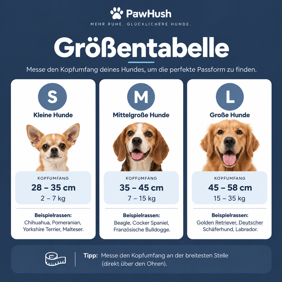 Beruhigende Ohrenschützer für Hunde